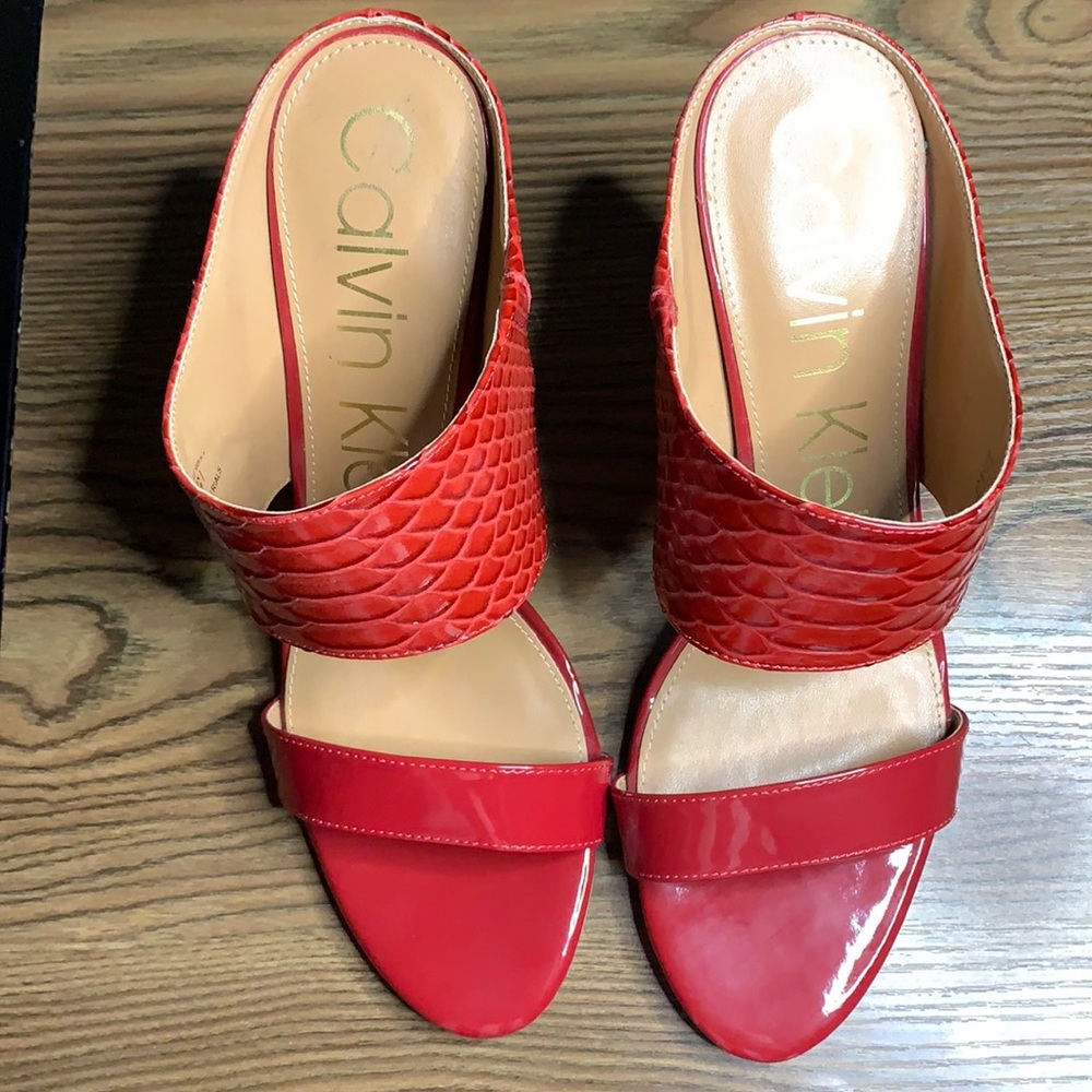 Size 11 red Calvin Klein women’s shoes
